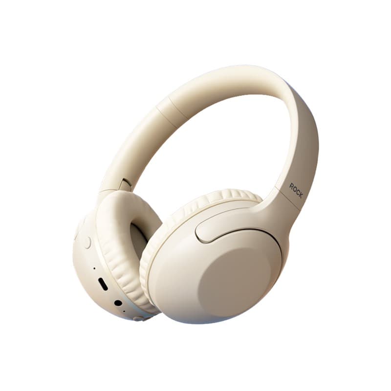 ROCK - O3 ANC Wireless Headphones RAU0773 - Bluetooth Headphones, Beige