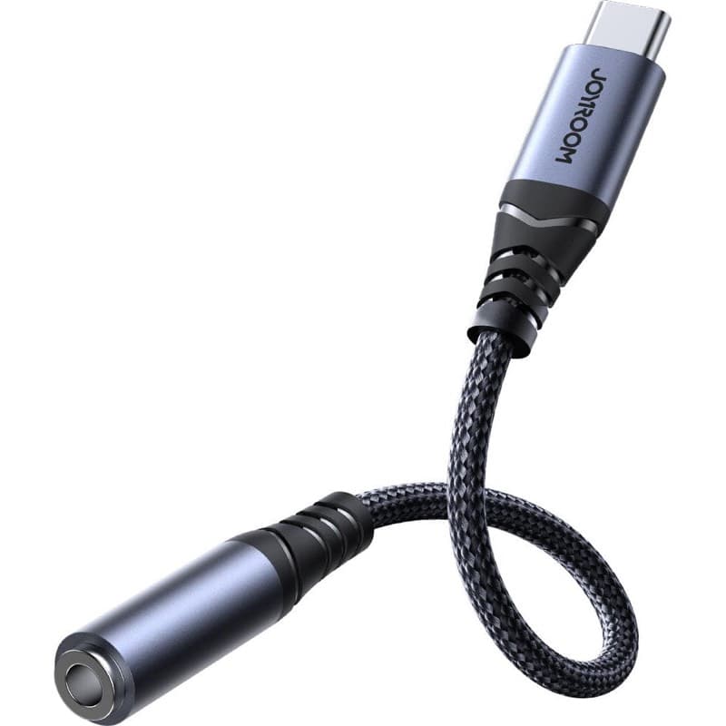 Joyroom - SY-C01 Audio-Transfer Serie Adapter (Type-C zu 3,5mm), Schwarz
