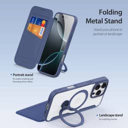 iPhone 16 Pro Max - Dux Ducis - Skin X Pro Series Case with MagSafe and 360° Ring Stand, Blue – Bild 8