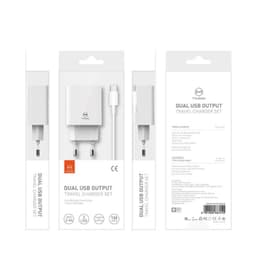 Mcdodo - Set di caricabatterie da viaggio a doppia uscita USB (2x USB-A + cavo da USB-A a USB-C), bianco – Bild 8