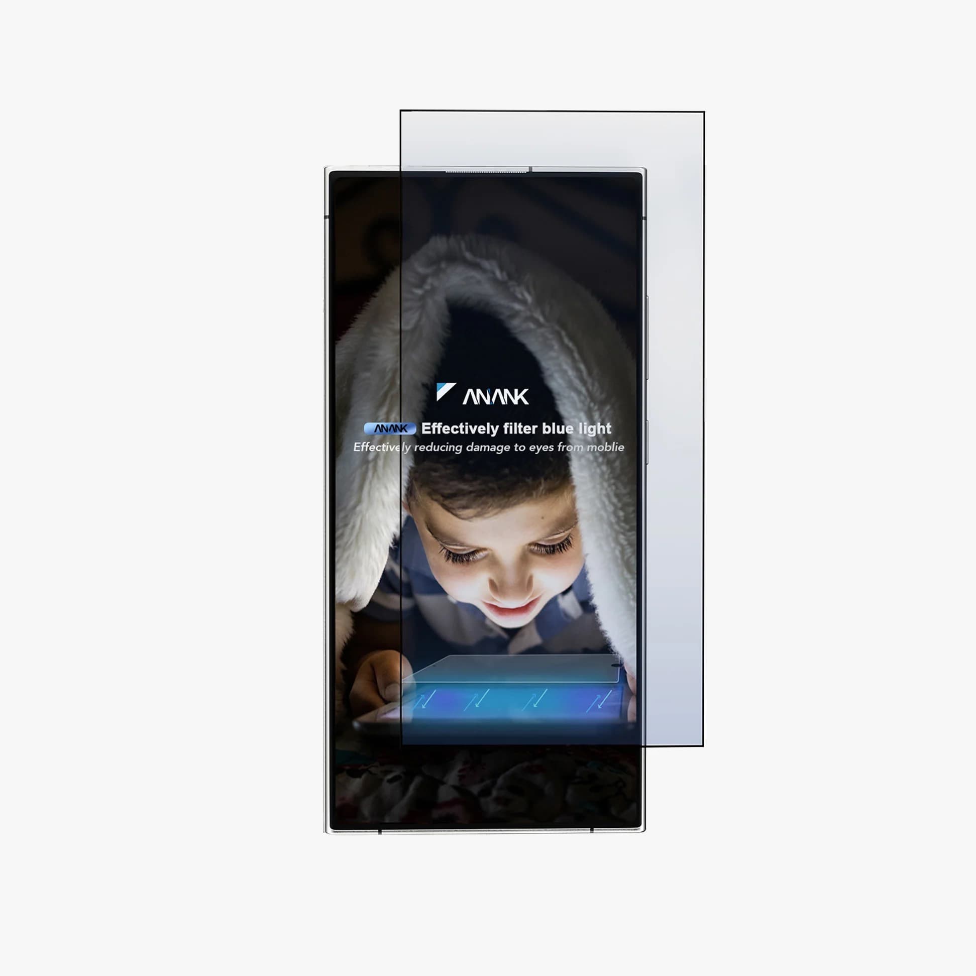 ANANK 2.5D Trasparente Anti Luce Blu - Vetro blindato anti luce blu per Samsung Galaxy S24 Ultra – 2
