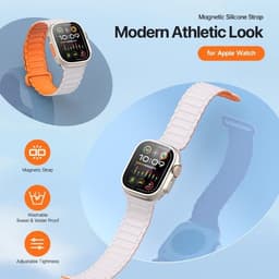 Apple Watch - DUX KJ Version Strap (42-49mm) Weiss-Orange – Bild 5