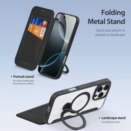 Dux Ducis - iPhone 16 Pro - Skin X Pro Series Hülle mit MagSafe und 360° Ring Stand, Schwarz – Bild 8