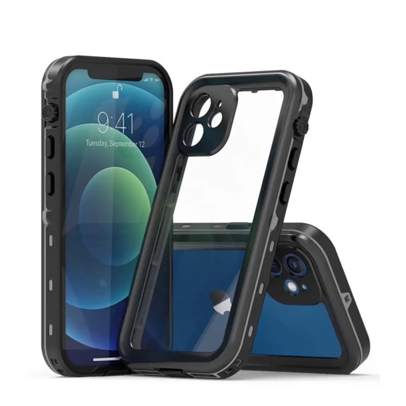 iPhone 12 Mini - Redpepper IP68 Dot+ Series Étui étanche d'extérieur, noir