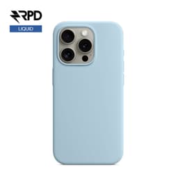 iPhone 15 - Custodia in silicone blu baby, liquido (versione Magsafe) – Bild 1