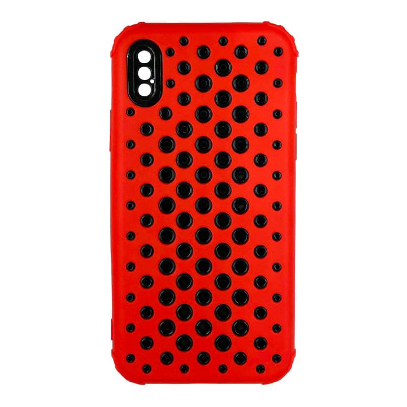 iPhone X/XS - Perforated Case Red