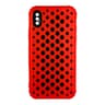 iPhone X/XS - Étui perforé rouge