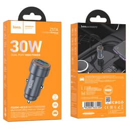 HOCO High Power PD30W + QC3.0 Fast Charging Alliage d'aluminium Dual Port Mini chargeur de voiture Set (Z57A) – Bild 2