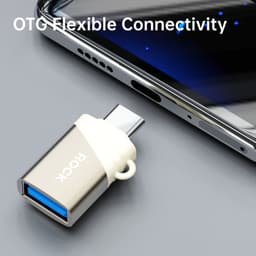 Rock - L12 USB-A 3.0 zu Type-C OTG Adapter, Gold – Bild 7