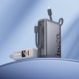 Hoco Q39 Eminente 22.5W + PD20W Powerbank avec câble, 20000mAh, gris foncé – Bild 5
