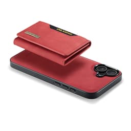 iPhone 7/8/SE 2020/SE 2022 - DG.MING Etui, Leder-Optik, Kartenfach & Magnetverschluss, Rot – Bild 5
