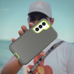 Samsung Galaxy S23 Plus - Outdoor Defender Case gris et vert – Bild 1