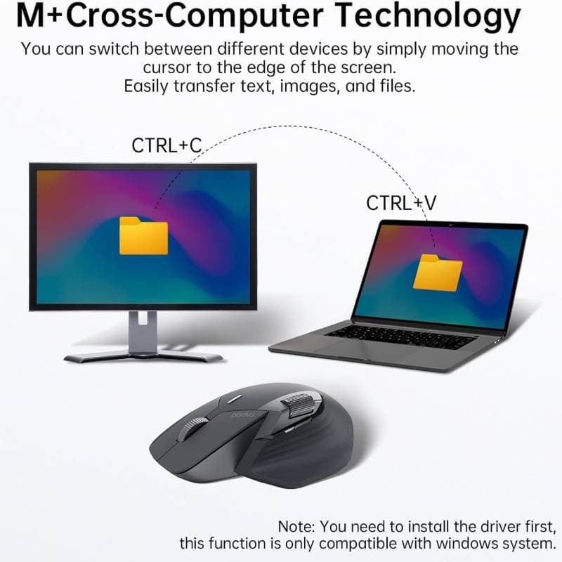 rapoo - MT760 - Bluetooth Mouse - Wireless Mouse, Black – 3
