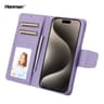 Apple iPhone 17 - Hanman Mill Flip Case with 3 card slots, purple