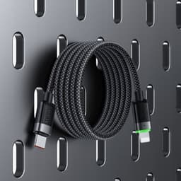 McDodo - USB-C to Lightning Magnetic Self Winding Cable, 1.2m, 36W, Schwarz – Bild 2