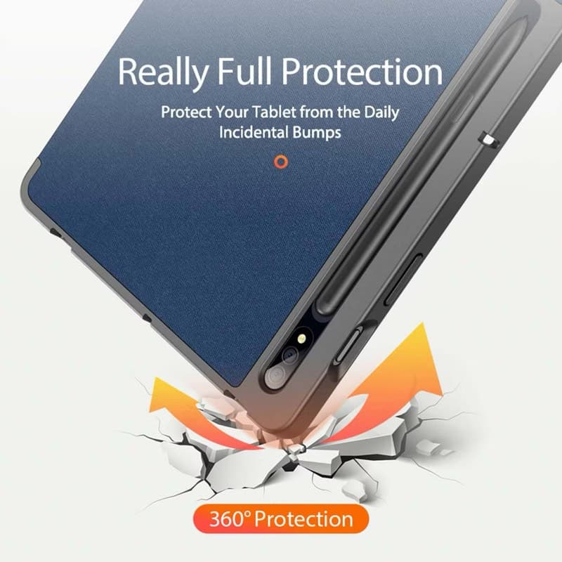 Samsung Galaxy Tab A9 / A11 8.7" - Dux Ducis Domo Series, étui à rabat relevable, bleu – 2