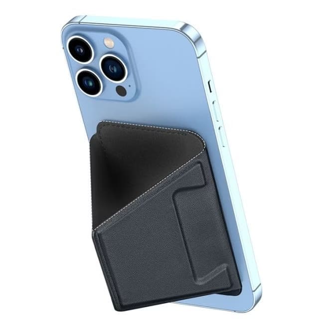 iP 12/13/14/15/16 Series . Dux Ducis Portefeuille magnétique en cuir PU avec MagSafe, noir – 2