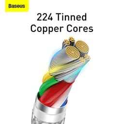 Baseus - Dynamic Series - Type-C to Type-C fast charging cable, 100W 1m, white (CALD000202) – Bild 5