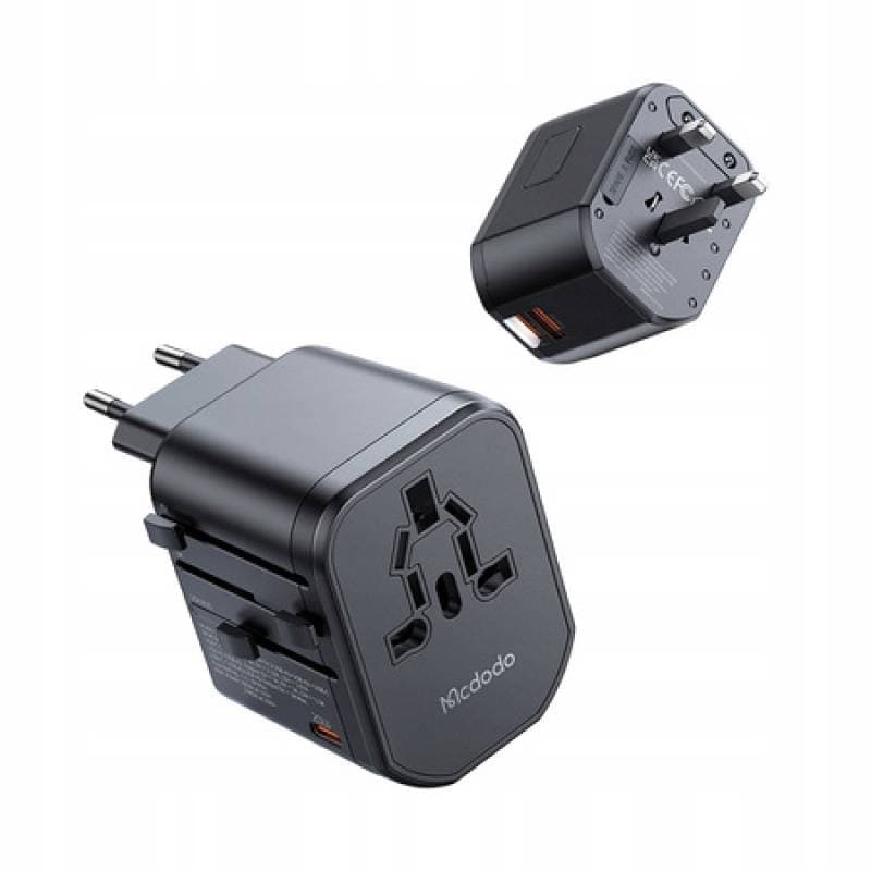 Mcdodo - Globepower 20W Universal Reiseadapter, 1 USB-C, 2 USB-A, Schwarz – 2
