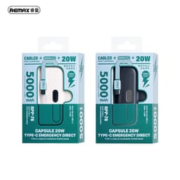 REMAX RPP-77 Capsule Series 20W Powerbank 5000mAh with iPhone Cable Quick Charge, Black – Bild 3
