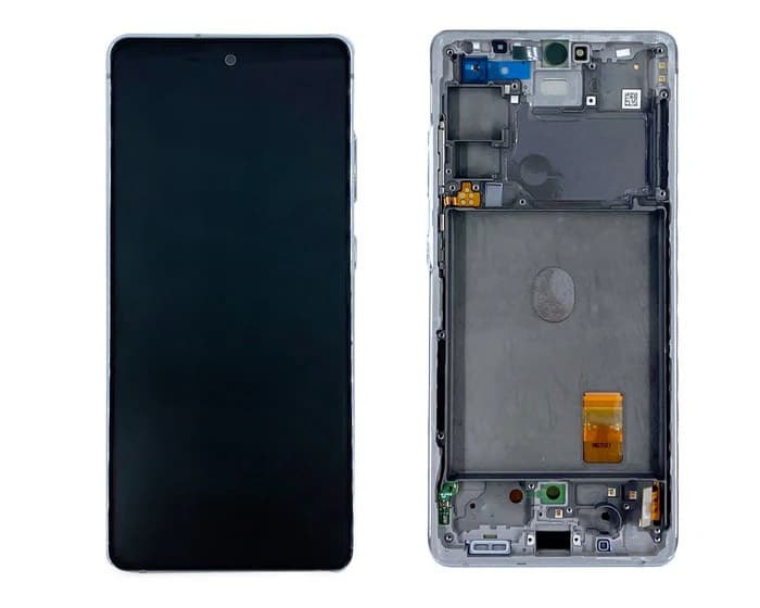 Samsung Galaxy S20 FE vetro anteriore / LCD Cloud White, rinnovo, originale