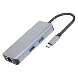 Proove - 6-in-1 HDMI Iron Link, (2x USB-A, 1x RJ45, 1x SD HDMI 3840x2160 30Hz) Silber – Bild 1