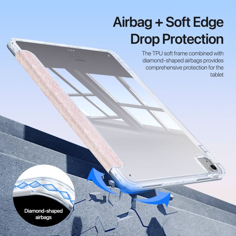 iPad 10 (2022) / iPad 11 (2025) - Dux Ducis Unid Series, stand-up flip case, pink – 3