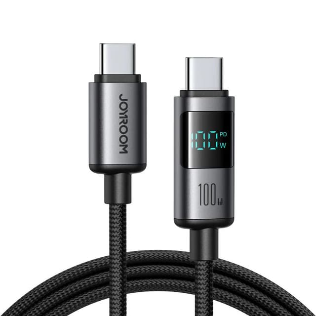 Joyroom Digital Display Fast Charging Cable (S-A16Pro) Type-C to Type-C, 1.2m, Black