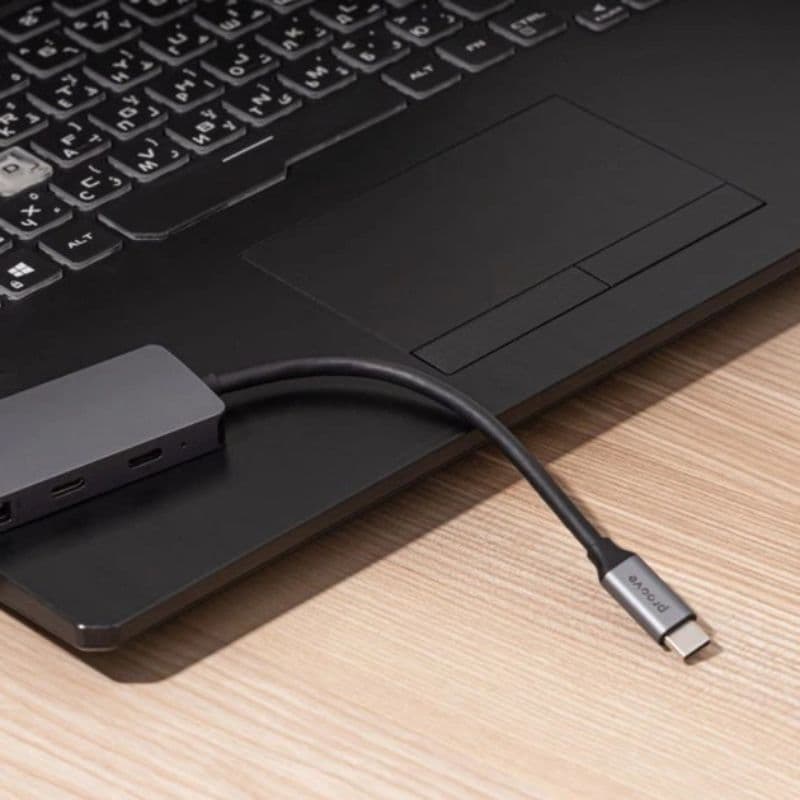 Proove - 6-in-1 HDMI Iron Link, (2x USB-A, 1x RJ45, 1x SD HDMI 3840x2160 30Hz) Silver – 4