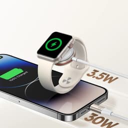 Joyroom 2-in-1 Watch Magnetic Charging Cable (S-IW012), Type-C to Watch Charger + Lightning, 30W, 1.5m, White – Bild 6