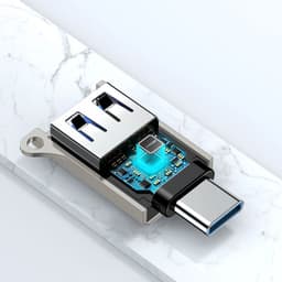 Joyroom - USB-C auf USB-A Adapter - Grau – Bild 3
