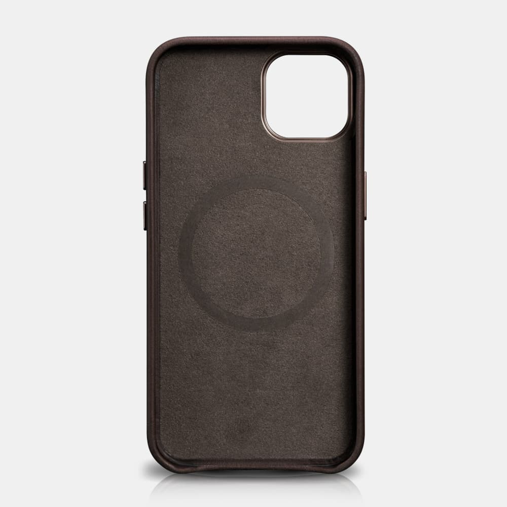 iPhone 13 - Oil Wax Premium Echtleder Magsafe Back Case Braun WMI1302 – 3