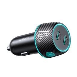 Joyroom - JR-CCN02 70W Dual PD Multi-Color Car Charger with Light Button-Black – Bild 2