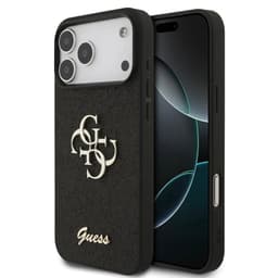 iPhone 17 Pro Max - Custodia Guess Metal Logo Glitter, Nero GUHCP17XHG4SGK – Bild 1
