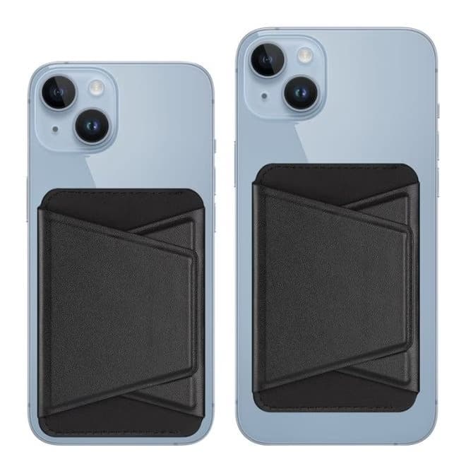 iP 12/13/14/15/16 Series . Dux Ducis Portefeuille magnétique en cuir PU avec MagSafe, noir – 3