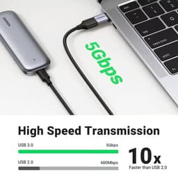 Ugreen – USB-C auf USB-A OTG Adapter (US270 / 50283), grau/schwarz – Bild 2