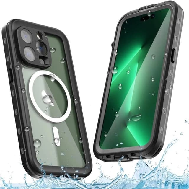 Apple iPhone 15 Pro - Redpepper IP68 Dot+ Series Waterproof Outdoor Case with Magsafe, black