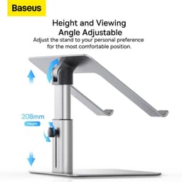 Baseus - Support métallique réglable pour ordinateur portable, argent (LUJS000012) – Bild 6