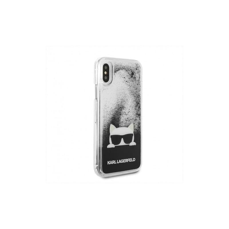 iPhone X / XS - Karl Lagerfeld Liquid Glitter KLHCPXCHPEEBK, schwarz – 2