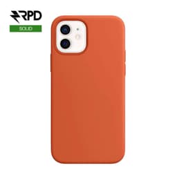 iPhone 12 / 12 Pro - Silicone Case dunkles Orange, solid – Bild 1