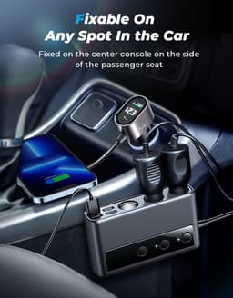 Joyroom - Caricabatterie da auto, adattatore per accendisigari da 210W con 3 prese e 6 porte USB (PD+QC3.0+USB*4), nero (JR-CL06) – Bild 3