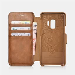 Samsung Galaxy S9 - Étui iCarer 2 en 1 à rabat détachable, cuir véritable, rouge – Bild 2