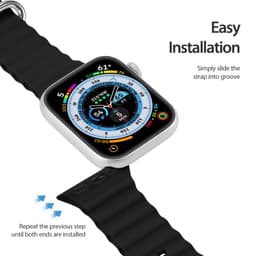 Apple Watch - DUX OceanWave Version Strap - 42mm/44mm/45mm/46mm(10.Gen)/49mm, Black – Bild 7