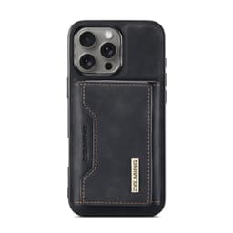 iPhone 16 Pro Max - Custodia posteriore DC.MING, look pelle, slot per carte e chiusura magnetica, custodia protettiva, nero – Bild 7
