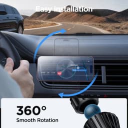 Joyroom - Supporto magnetico per caricabatterie wireless da auto 15W, JR-ZS240 Pro, nero – Bild 5