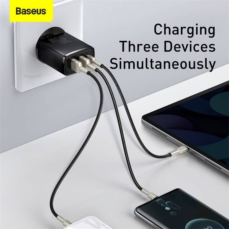 Baseus - Compact - Schnellladegerät 2U+C, 30W EU, Schwarz (CCXJ-E01) – 4