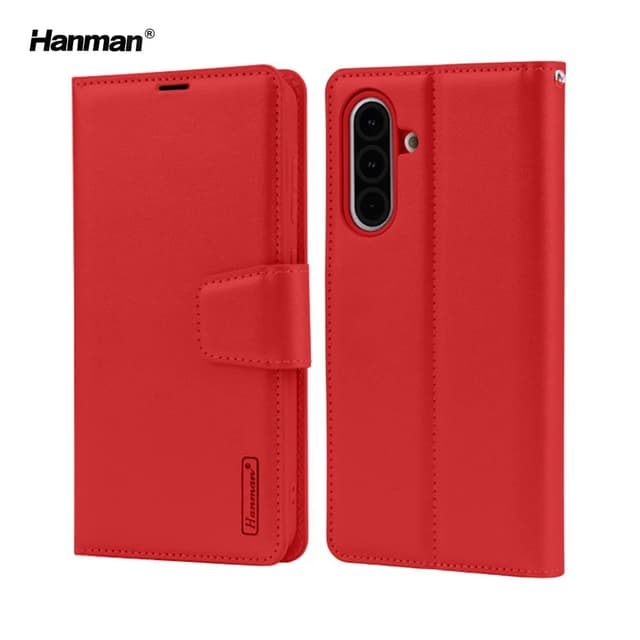 Samsung Galaxy A17 (2025) - Hanman Mill flip case with 3 card slots, red