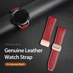Galaxy Watch - DUX Gadget Series strap made of genuine leather (20mm), YA version, red – Bild 5