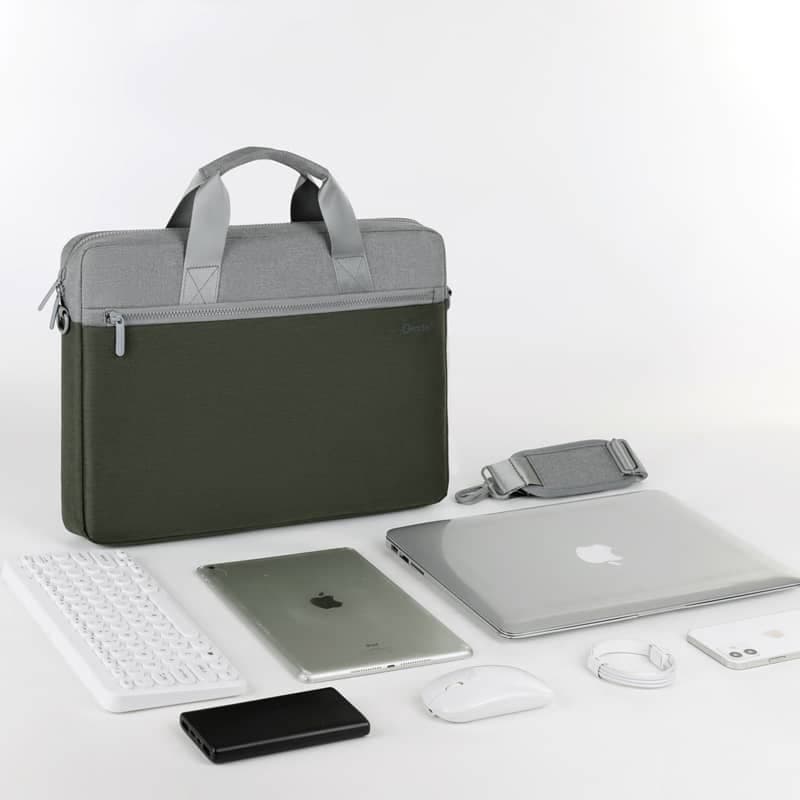 Okade - MacBook / laptop bag, 13.3-14 inch, T66, olive green – 4