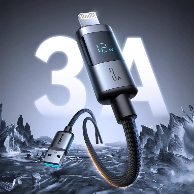 Joyroom Digital Display Fast Charging Cable (S-A16Pro) Type-A to Lightning, 1.2m, noir – 4